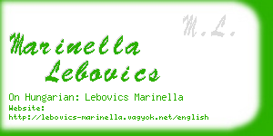 marinella lebovics business card